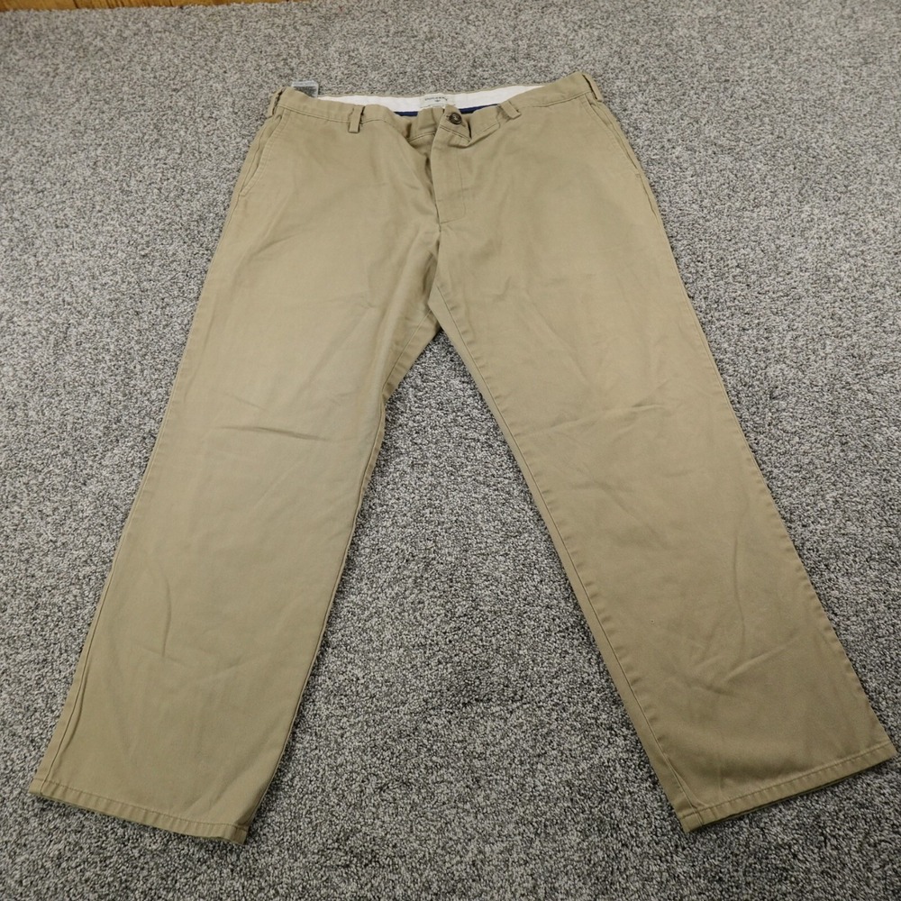 Dockers Pants Mens 40X30 Beige Tan Brown Khaki Chino Trouser Straight Flat Front